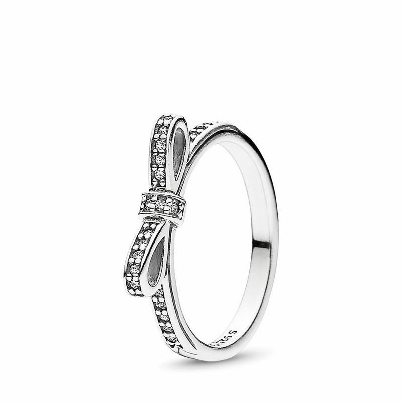 Pandora Sparkling Bow Stackable Ring Silver Egypt ZP1893546